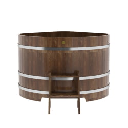 Купель угловая Bentwood из сращенных ламелей мореной лиственницы 1,37х1,37 Высота 1,0 м