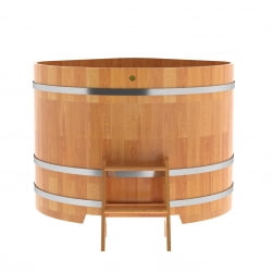Купель угловая Bentwood из сращенных ламелей натуральной лиственницы 1,37х1,37 Высота 1,1 м