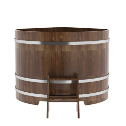 Купель угловая Bentwood из сращенных ламелей мореной лиственницы 1,37х1,37 Высота 1,1 м