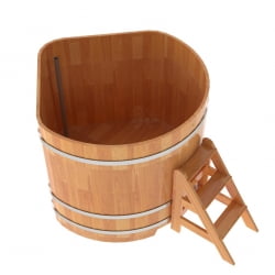 Купель угловая Bentwood из сращенных ламелей натуральной лиственницы 1,37х1,37 Высота 1,2 м