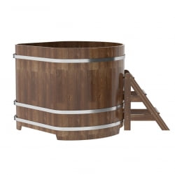 Купель угловая Bentwood из сращенных ламелей мореной лиственницы 1,37х1,37 Высота 1,2 м