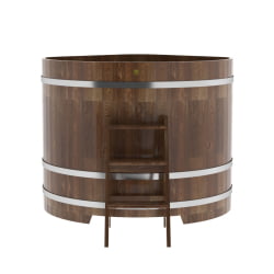 Купель угловая Bentwood из сращенных ламелей мореной лиственницы 1,37х1,37 Высота 1,2 м