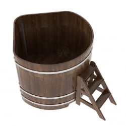 Купель угловая Bentwood из сращенных ламелей мореной лиственницы 1,37х1,37 Высота 1,2 м