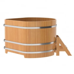 Купель угловая Bentwood из натуральной лиственницы Премиум 1,37х1,37 Высота 1,0 м