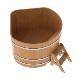 Купель угловая Bentwood из натуральной лиственницы Премиум 1,37х1,37 Высота 1,0 м