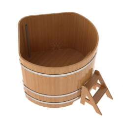 Купель угловая Bentwood из натуральной лиственницы Премиум 1,37х1,37 Высота 1,1 м
