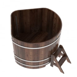 Купель угловая Bentwood из мореной лиственницы Премиум 1,37х1,37 Высота 1,1 м