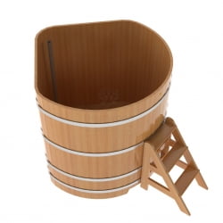 Купель угловая Bentwood из натуральной лиственницы Премиум 1,37х1,37 Высота 1,4 м