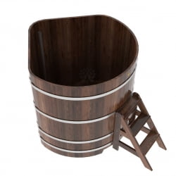 Купель угловая Bentwood из мореной лиственницы Премиум 1,37х1,37 Высота 1,4 м