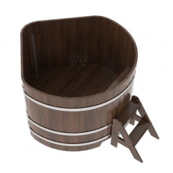 Купель угловая Bentwood из мореного дуба 1,37х1,37 Высота 1,0 м