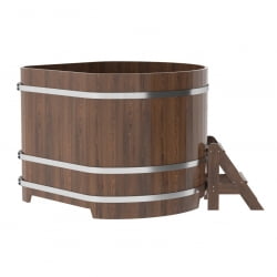 Купель угловая Bentwood из мореного дуба 1,37х1,37 Высота 1,1 м