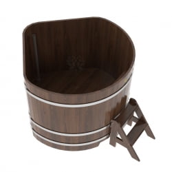 Купель угловая Bentwood из мореного дуба 1,37х1,37 Высота 1,1 м