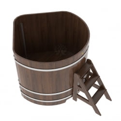 Купель угловая Bentwood из мореного дуба 1,37х1,37 Высота 1,2 м