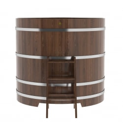 Купель угловая Bentwood из мореного дуба 1,37х1,37 Высота 1,4 м