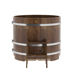 Купель Круглая Bentwood из сращенных ламелей мореной лиственницы 1,17 х 1,17 х 1,0 м