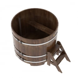 Купель Круглая Bentwood из сращенных ламелей мореной лиственницы 1,17 х 1,17 х 1,0 м