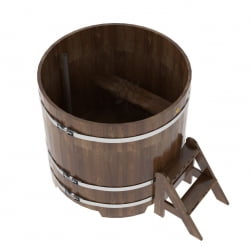 Купель Круглая Bentwood из сращенных ламелей мореной лиственницы 1,17 х 1,17 х 1,1 м