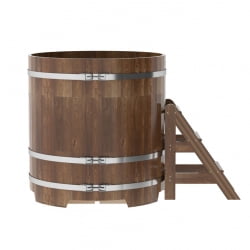 Купель Круглая Bentwood из сращенных ламелей мореной лиственницы 1,17 х 1,17 х 1,2 м