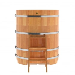 Купель Круглая Bentwood из сращенных ламелей натуральной лиственницы 1,17 х 1,17 х 1,4 м