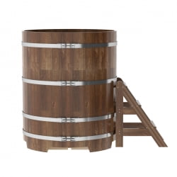 Купель Круглая Bentwood из сращенных ламелей мореной лиственницы 1,17 х 1,17 х 1,4 м