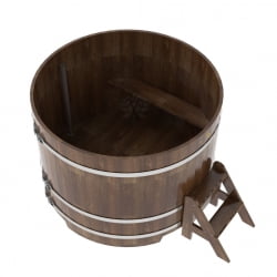 Купель Круглая Bentwood из сращенных ламелей мореной лиственницы 1,50 х 1,50 х 1,1 м