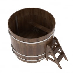 Купель Круглая Bentwood из сращенных ламелей мореной лиственницы 1,50 х 1,50 х 1,2 м