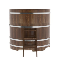 Купель Круглая Bentwood из сращенных ламелей мореной лиственницы 1,50 х 1,50 х 1,4 м