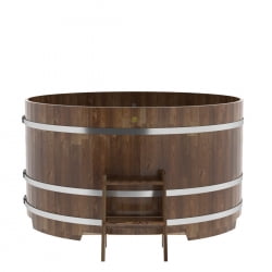 Купель Круглая Bentwood из сращенных ламелей мореной лиственницы 1,80 х 1,80 х 1,0 м