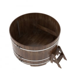 Купель Круглая Bentwood из сращенных ламелей мореной лиственницы 1,80 х 1,80 х 1,1 м