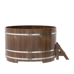 Купель Круглая Bentwood из сращенных ламелей мореной лиственницы 1,80 х 1,80 х 1,1 м