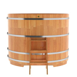 Купель Круглая Bentwood из сращенных ламелей натуральной лиственницы 1,80 х 1,80 х 1,4 м