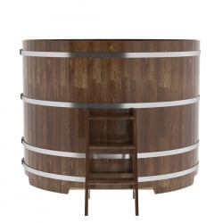 Купель Круглая Bentwood из сращенных ламелей мореной лиственницы 1,80 х 1,80 х 1,4 м