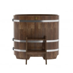 Купель овальная Bentwood из сращенных ламелей мореной лиственницы 0,59 х 1,06 х 1,0 м