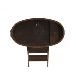 Купель овальная Bentwood из сращенных ламелей мореной лиственницы 0,59 х 1,06 х 1,0 м