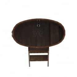 Купель овальная Bentwood из сращенных ламелей мореной лиственницы 0,59 х 1,06 х 1,1 м