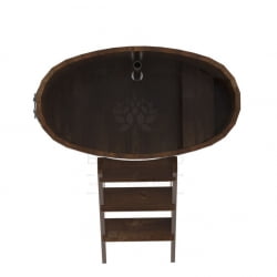 Купель овальная Bentwood из сращенных ламелей мореной лиственницы 0,59 х 1,06 х 1,2 м