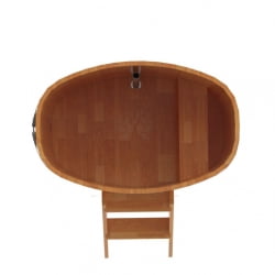 Купель овальная Bentwood из сращенных ламелей натуральной лиственницы 0,76 х 1,16 х 1,1 м