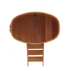 Купель овальная Bentwood из сращенных ламелей натуральной лиственницы 0,76 х 1,16 х 1,2 м