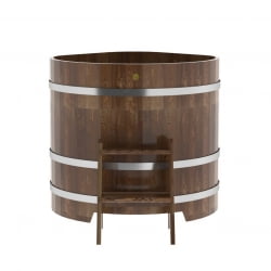 Купель угловая Bentwood из сращенных ламелей мореной лиственницы 1,03х1,03 Высота 1,0 м