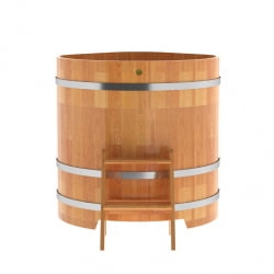 Купель угловая Bentwood из сращенных ламелей натуральной лиственницы 1,03х1,03 Высота 1,1 м