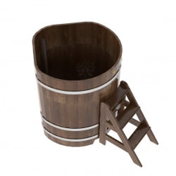 Купель угловая Bentwood из сращенных ламелей мореной лиственницы 1,03х1,03 Высота 1,2 м