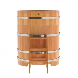 Купель угловая Bentwood из сращенных ламелей натуральной лиственницы 1,03х1,03 Высота 1,4 м