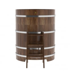 Купель угловая Bentwood из сращенных ламелей мореной лиственницы 1,03х1,03 Высота 1,4 м
