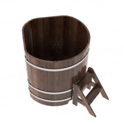 Купель угловая Bentwood из мореной лиственницы Премиум 1,03х1,03 Высота 1,1 м