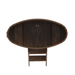 Купель овальная Bentwood из сращенных ламелей мореной лиственницы 0,69 х 1,31 х 1,0 м