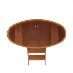 Купель овальная Bentwood из сращенных ламелей натуральной лиственницы 0,69 х 1,31 х 1,1 м