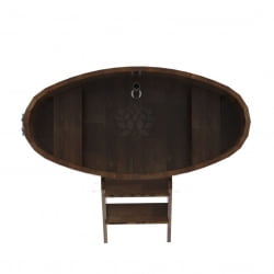 Купель овальная Bentwood из сращенных ламелей мореной лиственницы 0,69 х 1,31 х 1,1 м