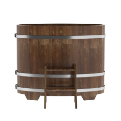 Купель овальная Bentwood из сращенных ламелей мореной лиственницы 0,69 х 1,31 х 1,1 м