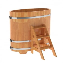 Купель овальная Bentwood из сращенных ламелей натуральной лиственницы 0,69 х 1,31 х 1,2 м