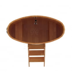 Купель овальная Bentwood из сращенных ламелей натуральной лиственницы 0,69 х 1,31 х 1,4 м